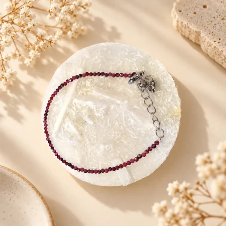 2mm Garnet Bracelet