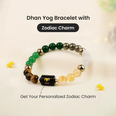 Dhan Yog Bracelet with Zodiac Charm